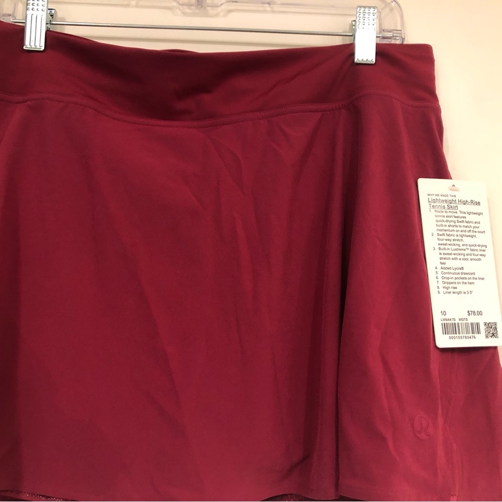 NWT Lululemon Lightweight High-Rise Tennis Skirt - Picture 4 of 6